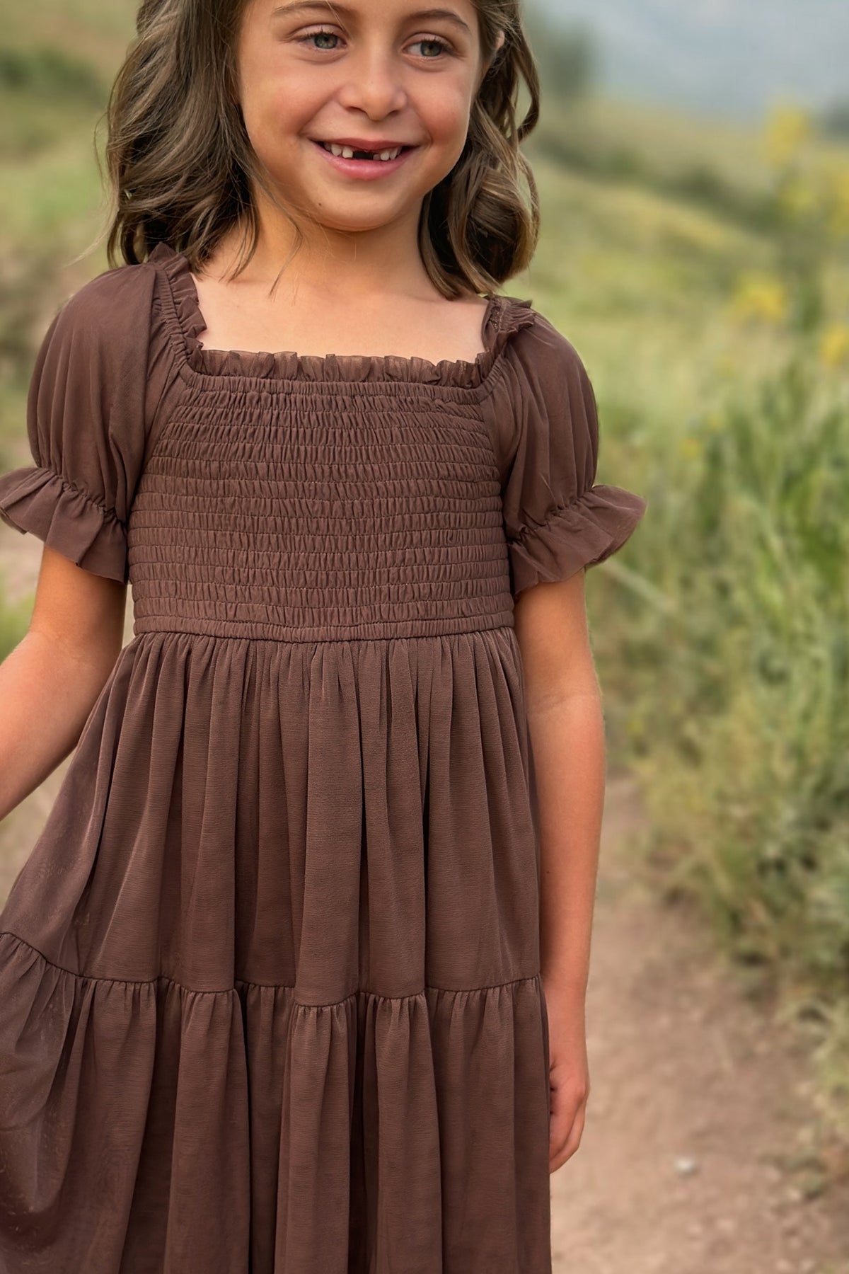 SS Girl's Dress Elle Midi (cocoa tulle)