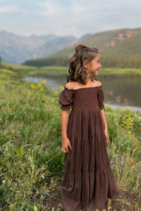 SS Girl's Dress Elle Midi (cocoa tulle)