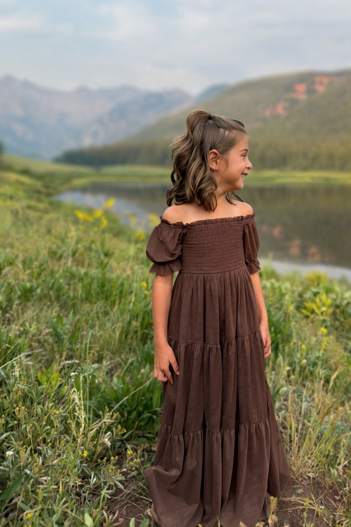 SS Girl's Dress Elle Midi (cocoa tulle)