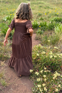 SS Girl's Dress Elle Midi (cocoa tulle)