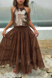 SS Girl's Bottoms Jolie Skirt (cocoa tulle)
