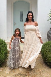 SS Girl's Dress Fiona Lace Dress (bark)