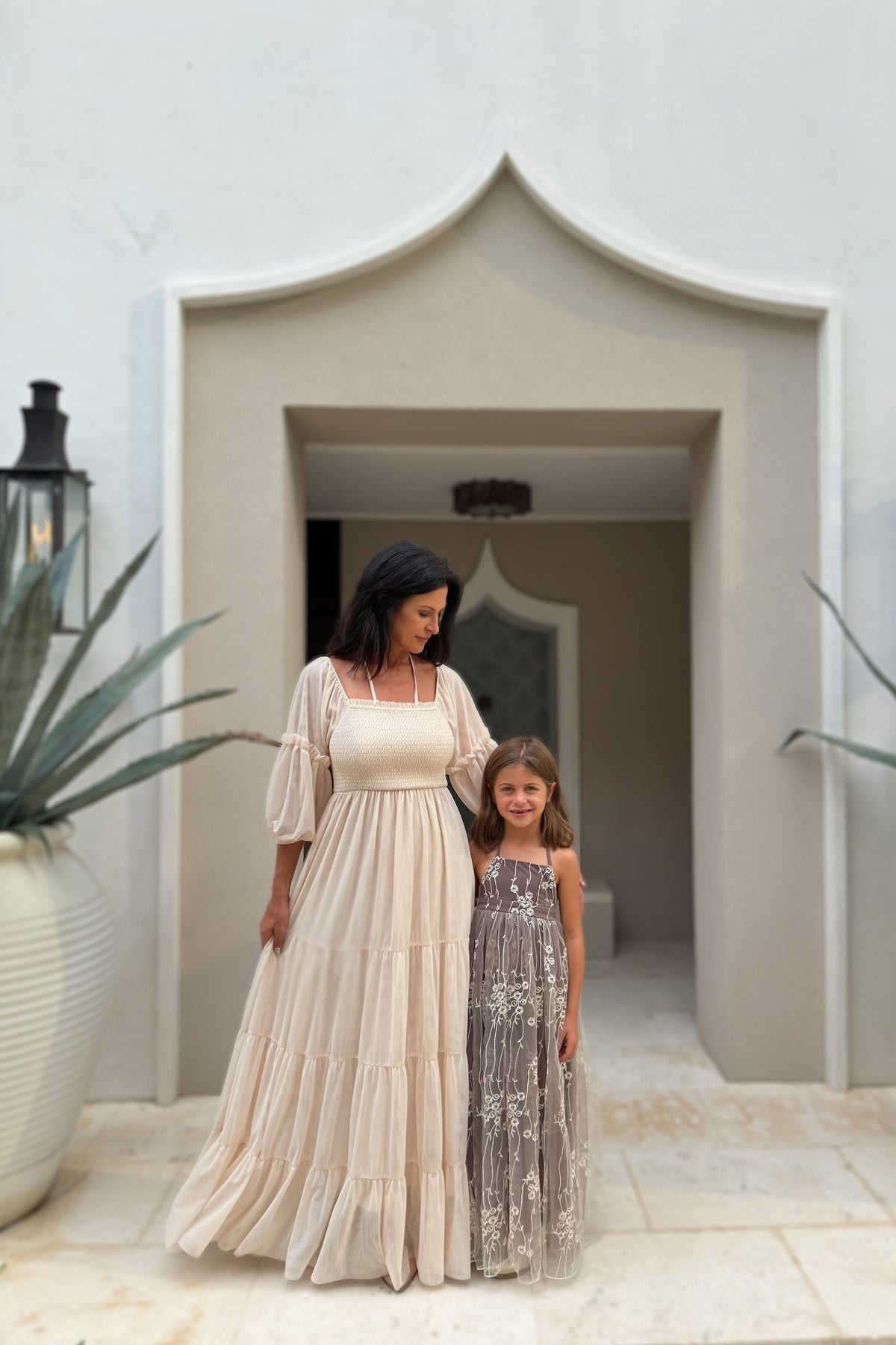 SS Girl's Dress Fiona Lace Dress (bark)