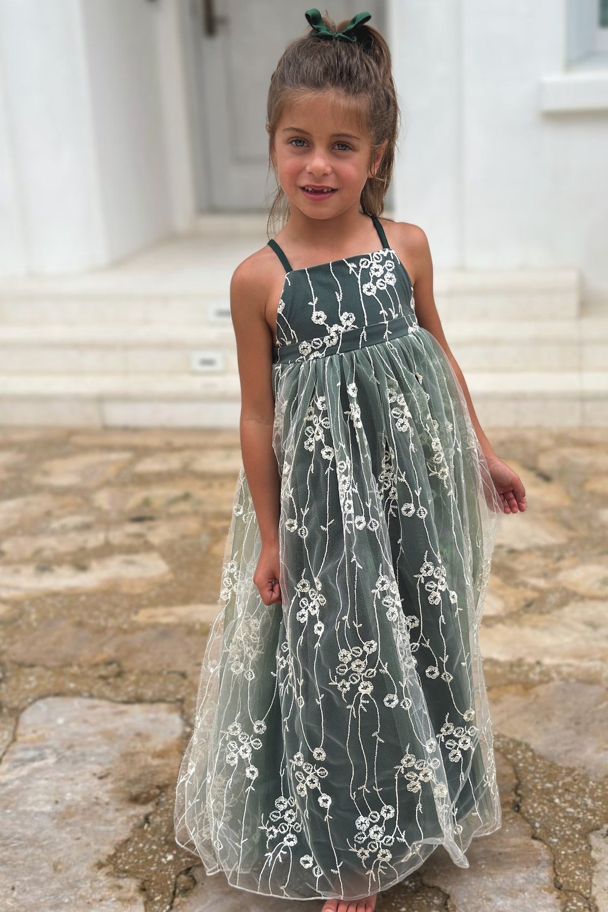 SS Girl's Dress Fiona Lace Dress (forest)