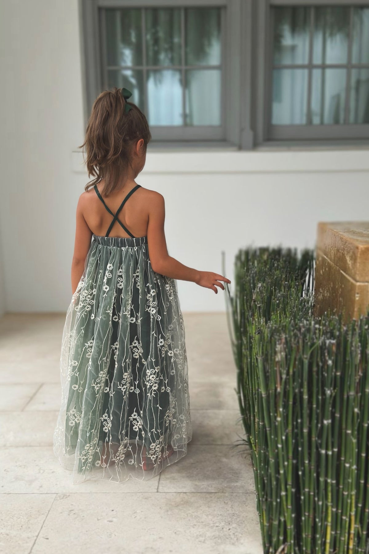 SS Girl's Dress Fiona Lace Dress (forest)