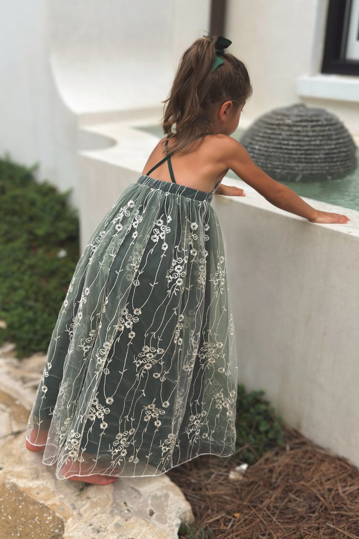 SS Girl's Dress Fiona Lace Dress (forest)