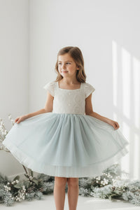 SS Girl's Dress Aria Dress (airy blue tulle)