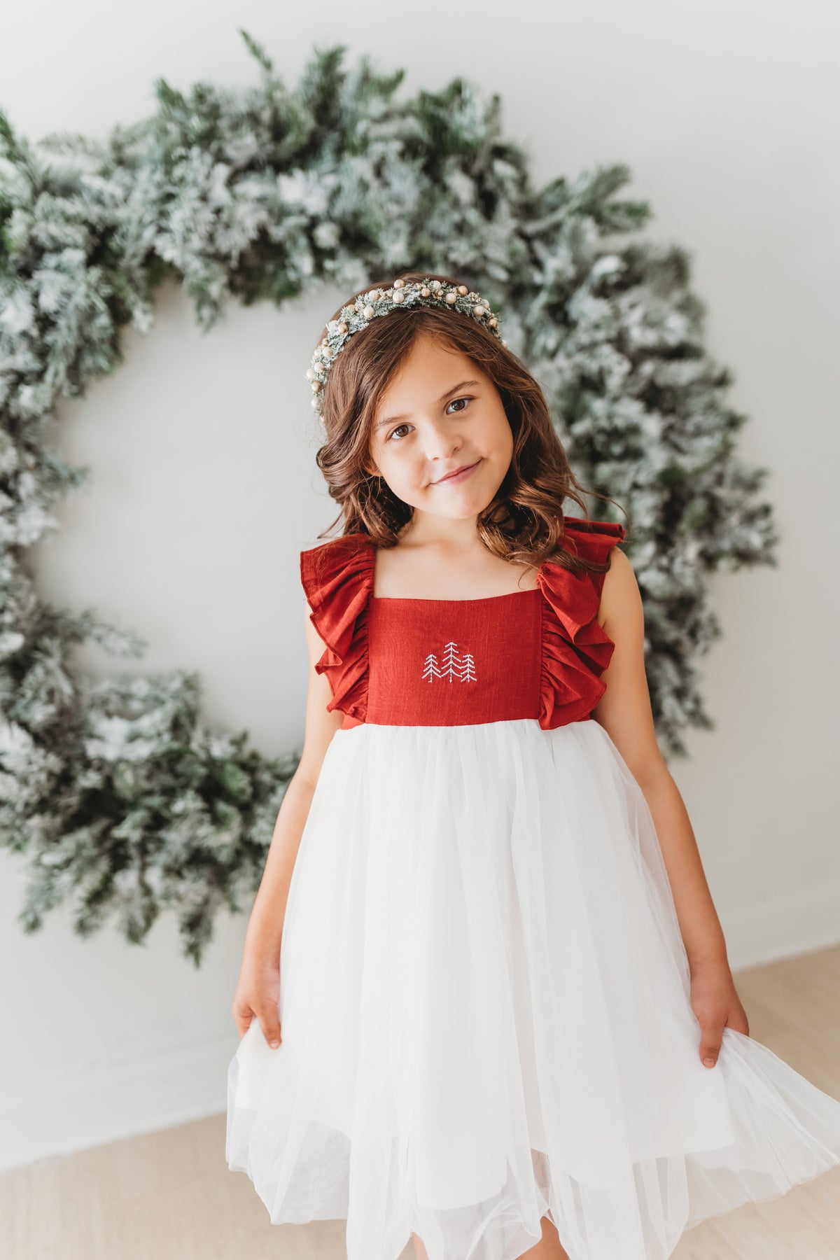 SS Girl's Dress Clara Christmas Dress (venetian red)