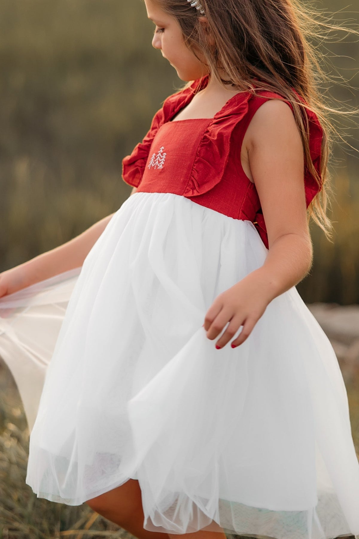 SS Girl's Dress Clara Christmas Dress (venetian red)