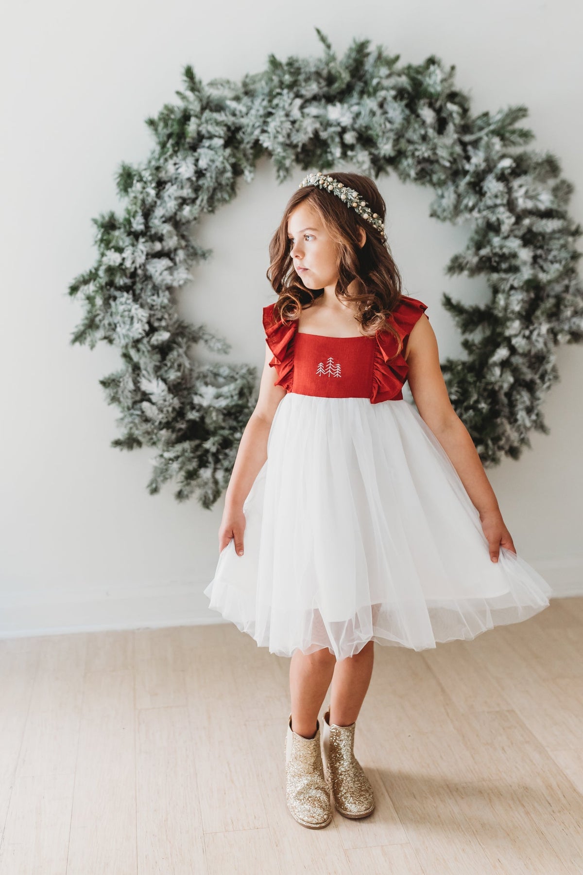 SS Girl's Dress Clara Christmas Dress (venetian red)