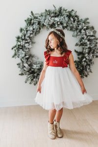SS Girl's Dress Clara Christmas Dress (venetian red)