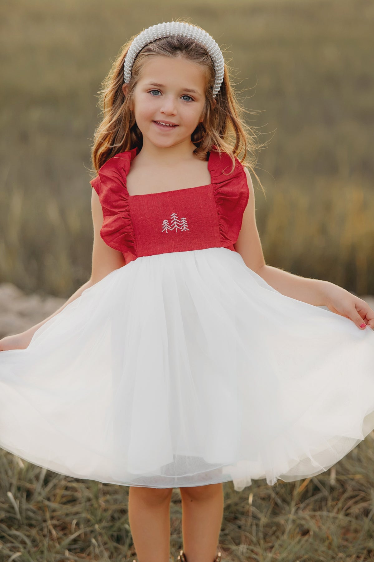 SS Girl's Dress Clara Christmas Dress (venetian red)