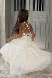 SS Girl's Dress Wendy Dress (antique ivory tulle)