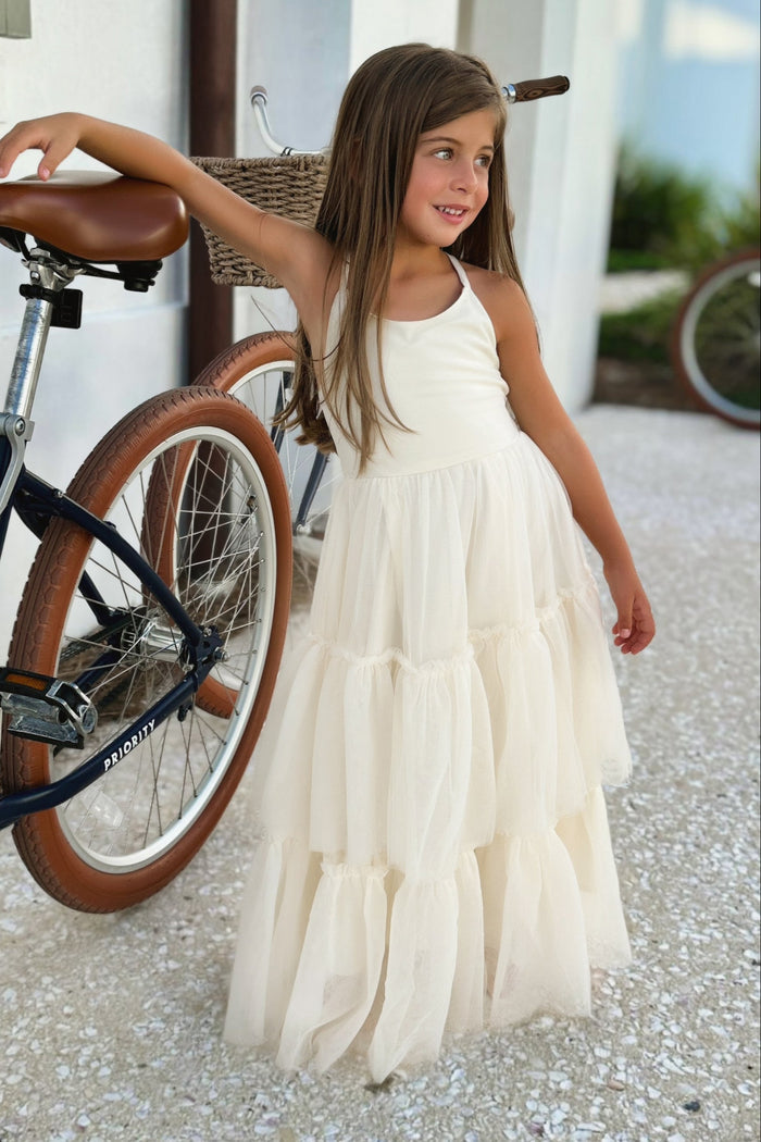 SS Girl's Dress Wendy Dress (antique ivory tulle)