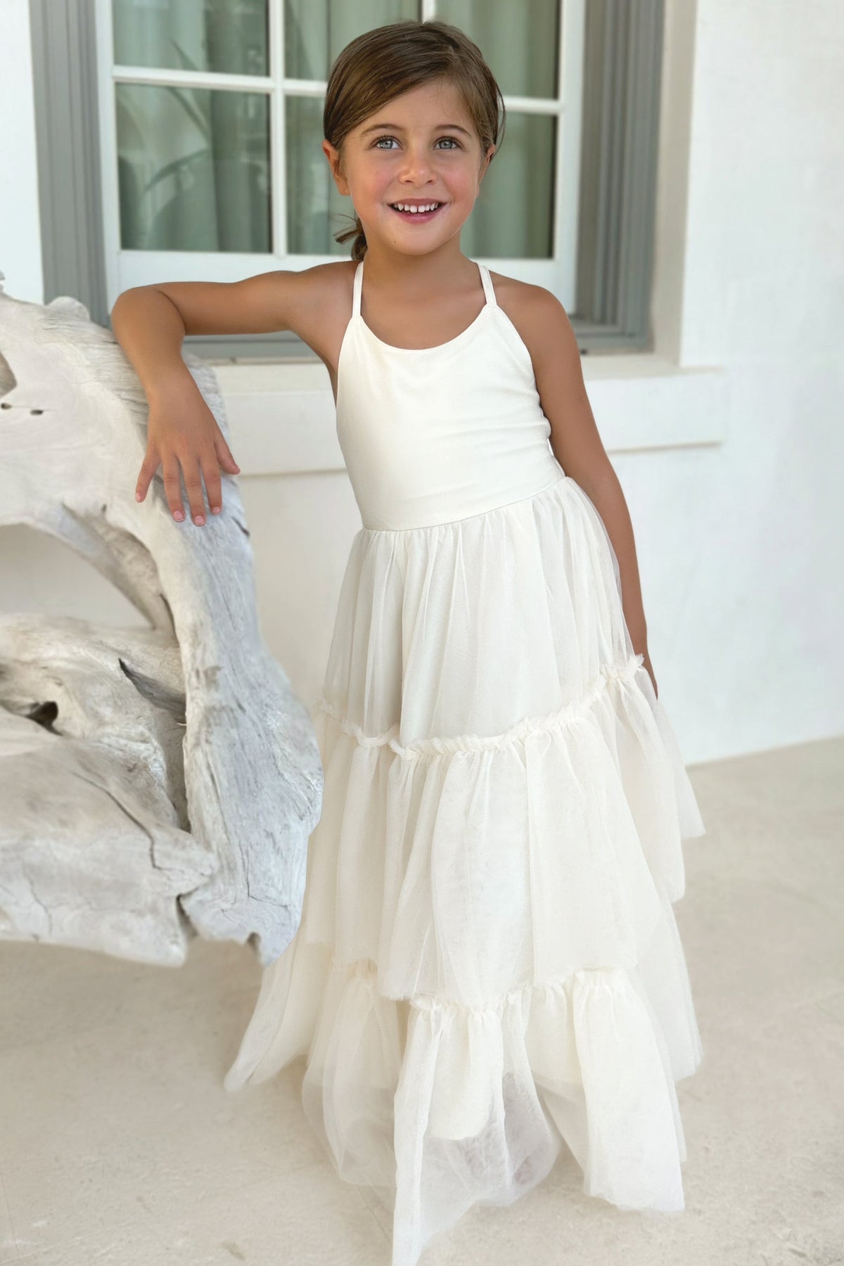 SS Girl's Dress Wendy Dress (antique ivory tulle)