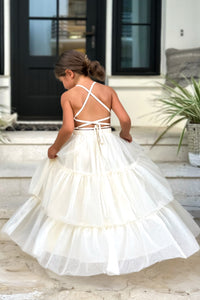SS Girl's Dress Wendy Dress (antique ivory tulle)