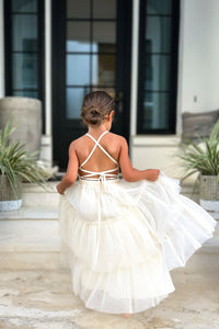 SS Girl's Dress Wendy Dress (antique ivory tulle)