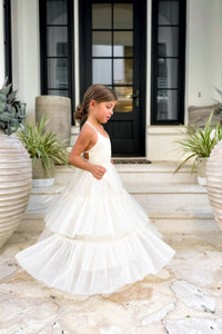 SS Girl's Dress Wendy Dress (antique ivory tulle)