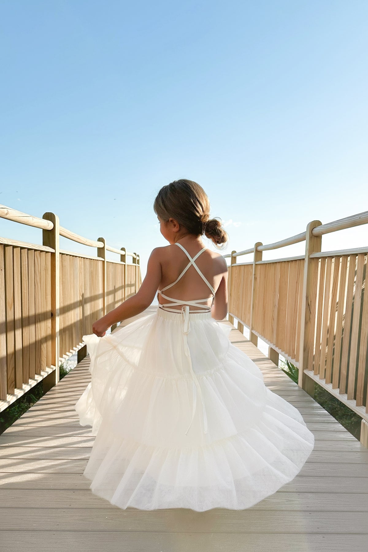 SS Girl's Dress Wendy Dress (antique ivory tulle)
