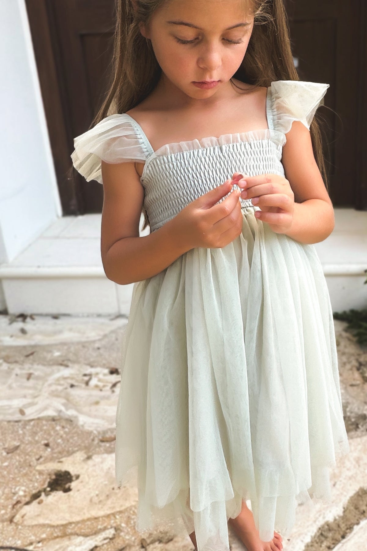 SS Girl's Dress Juliet Dress (mint tulle)