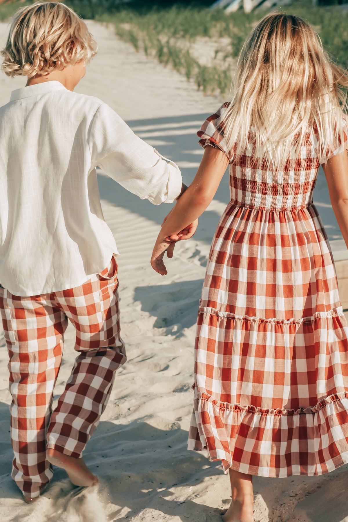 SS Girl's Dress Elle Midi (spice checkered)