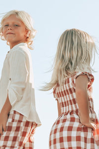 SS Girl's Dress Elle Midi (spice checkered)