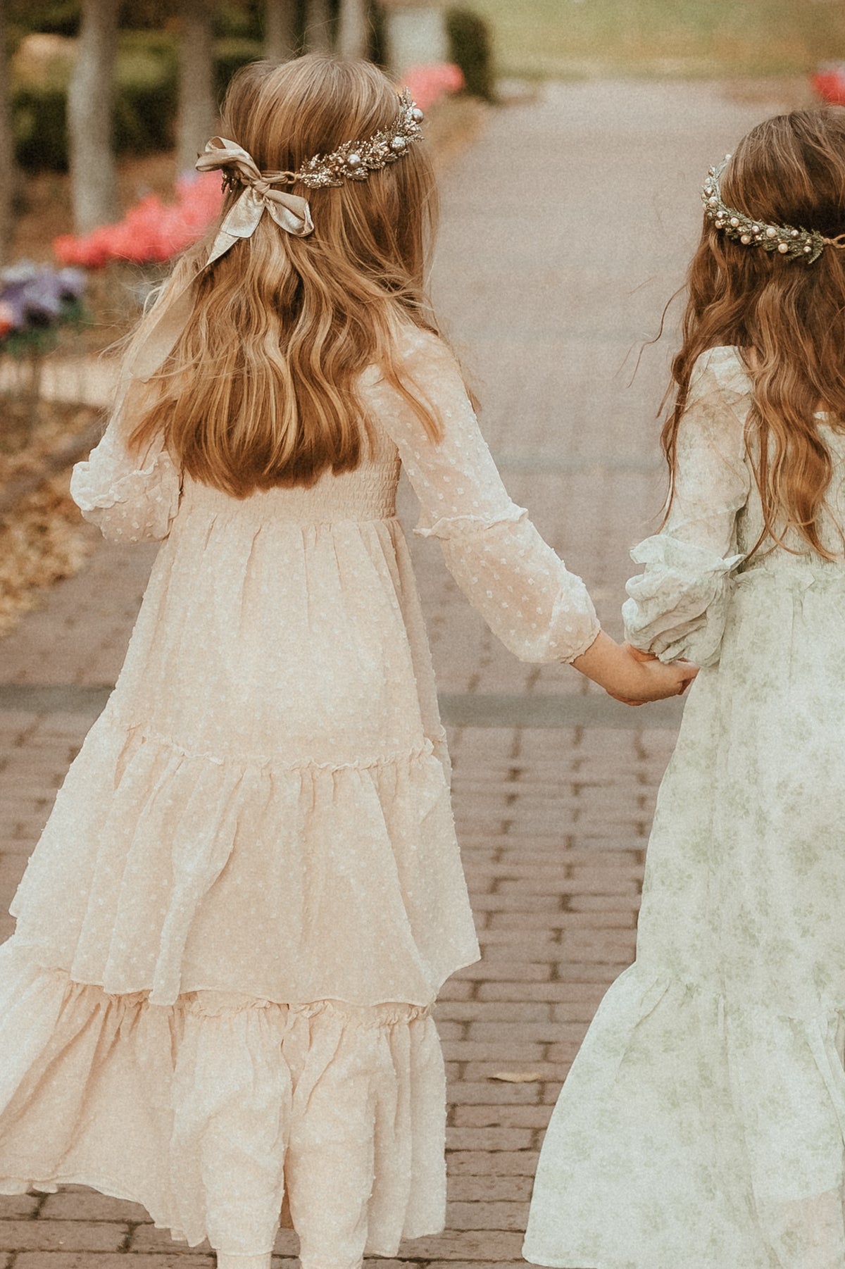 SS Girl's Dress Jolene Dress (natural swiss dot)