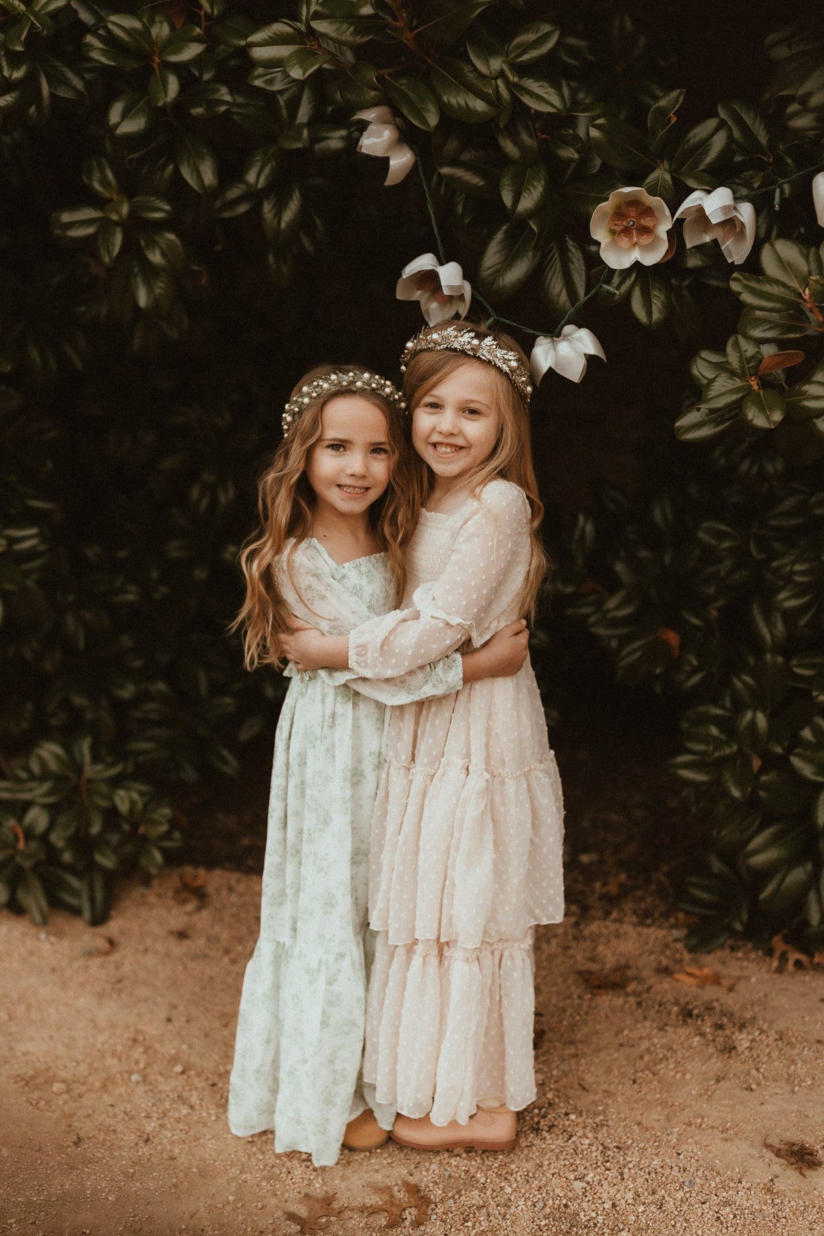 SS Girl's Dress Jolene Dress (natural swiss dot)
