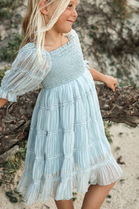 SS Girl's Dress Karina Dress (blue chiffon)
