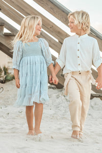 SS Girl's Dress Karina Dress (blue chiffon)