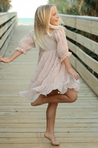 SS Girl's Dress Karina Dress (soft pink chiffon)