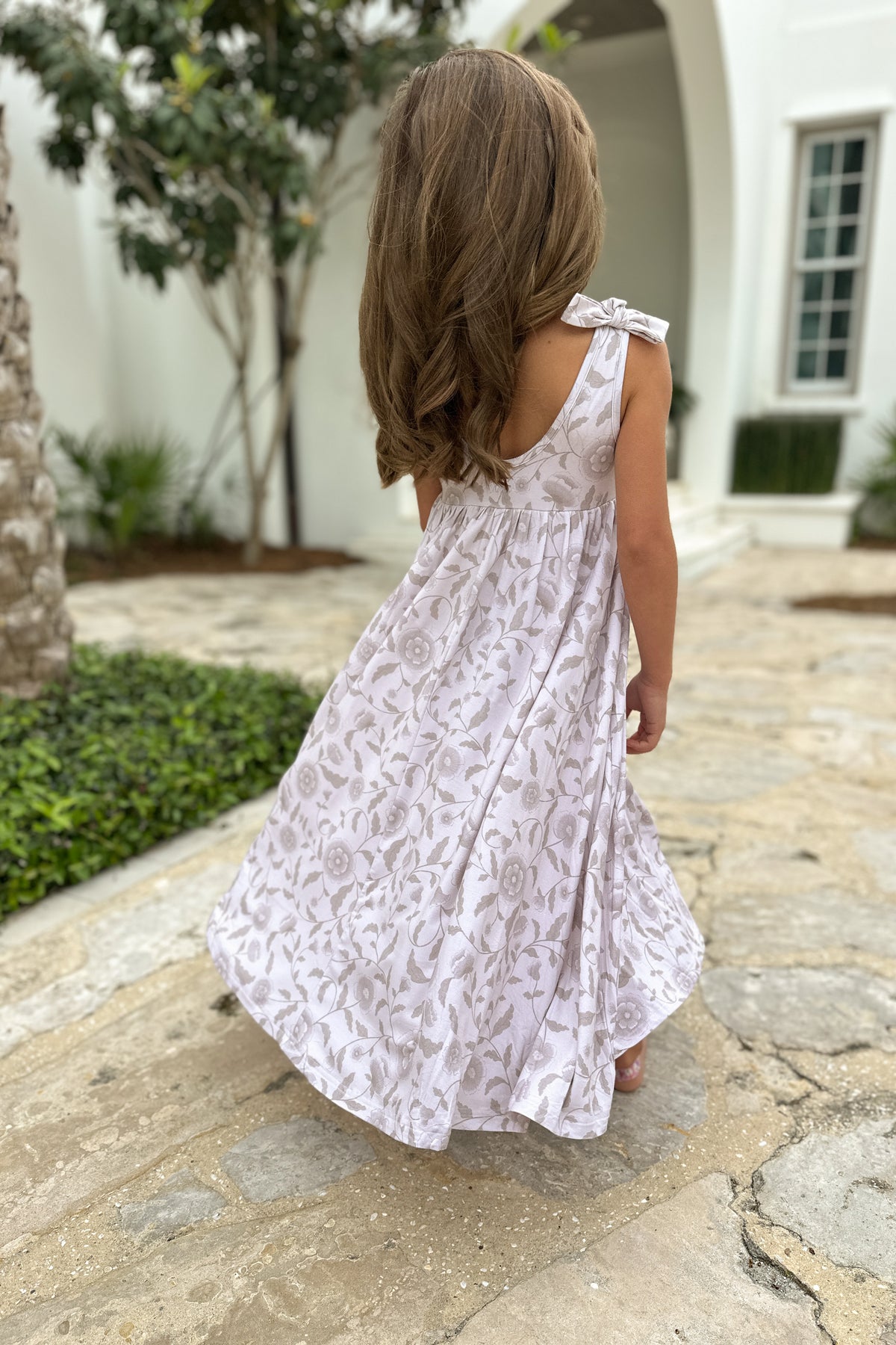 LB Girl's Dress Liza Maxi (windblown floral)