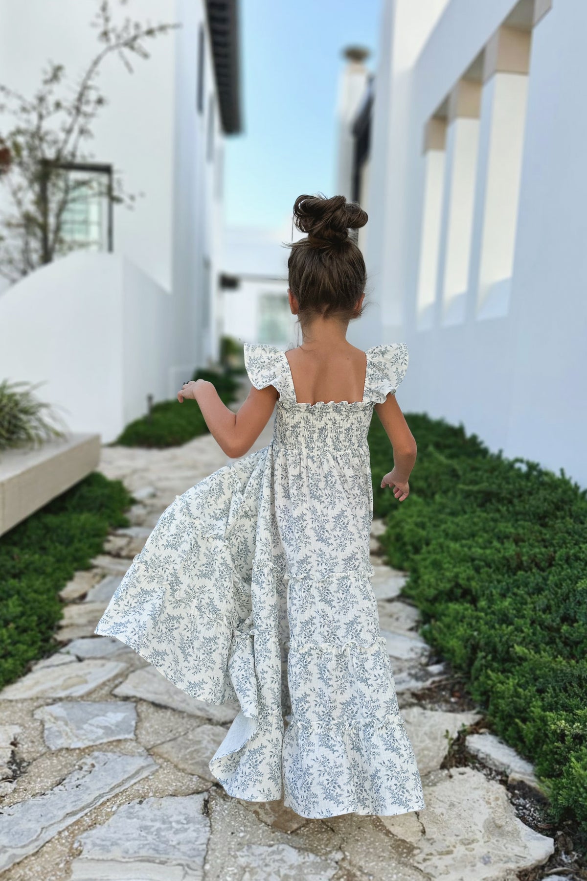 SS Girl's Dress Marabella Dress (blue mist floral)
