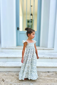 SS Girl's Dress Marabella Dress (blue mist floral)