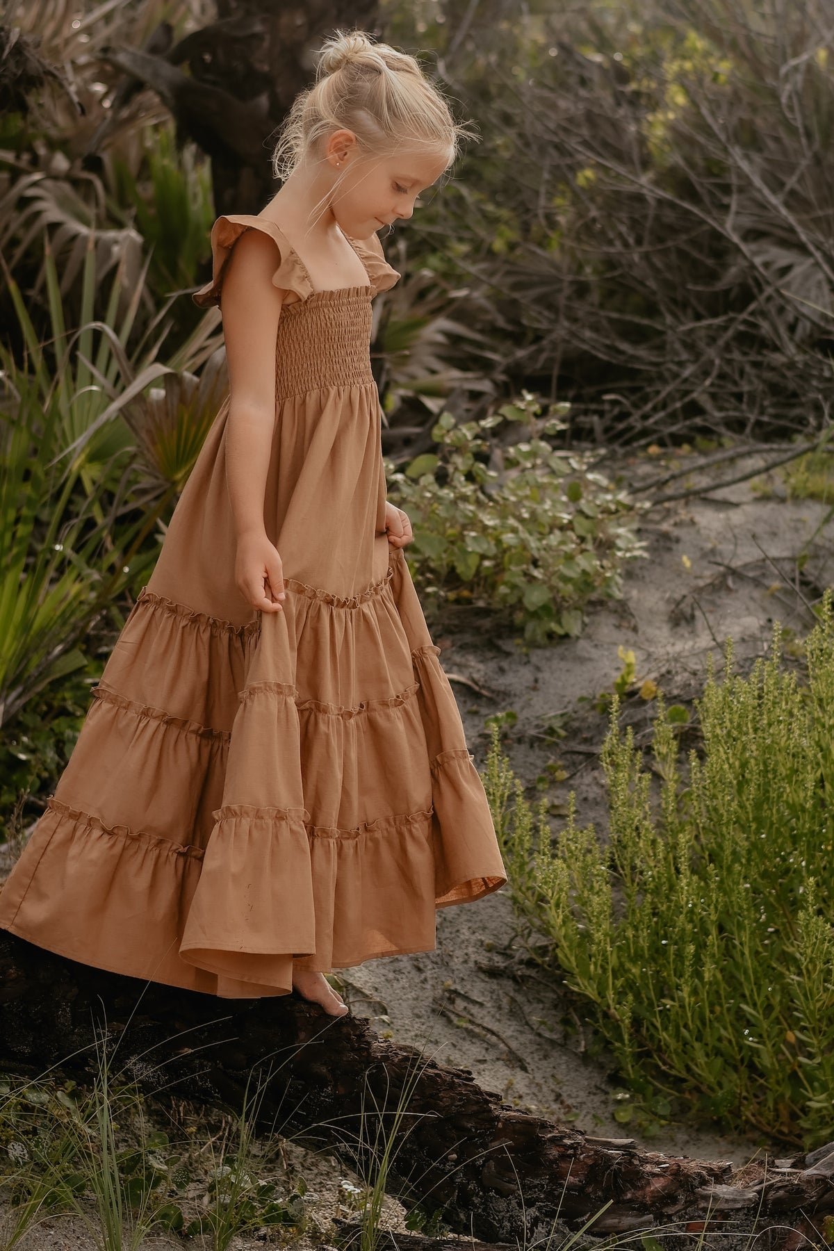 SS Girl's Dress Marabella Dress (amber linen)