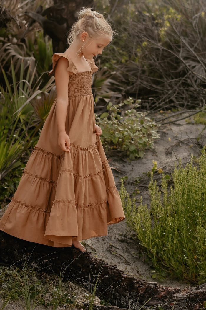SS Girl's Dress Marabella Dress (amber linen)