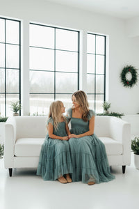 SS Girl's Dress Marabella Dress (soft teal tulle)