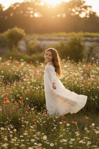 SS Girl's Dress Pippa Maxi (natural tulle)