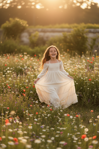 SS Girl's Dress Pippa Maxi (natural tulle)
