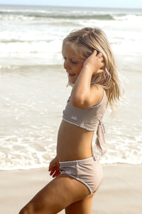 LB Girl's Swim Scoopback Set (ash embroidered)