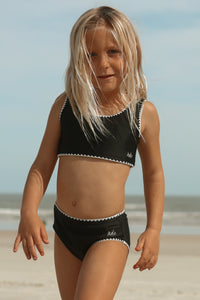 LB Girl's Swim Scoopback Set (midnight embroidered)