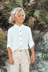 SS Boy's Bottoms Finn Pants (tan linen)