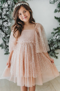 SS Girl's Dress Uma Dress (sequin pink tulle)