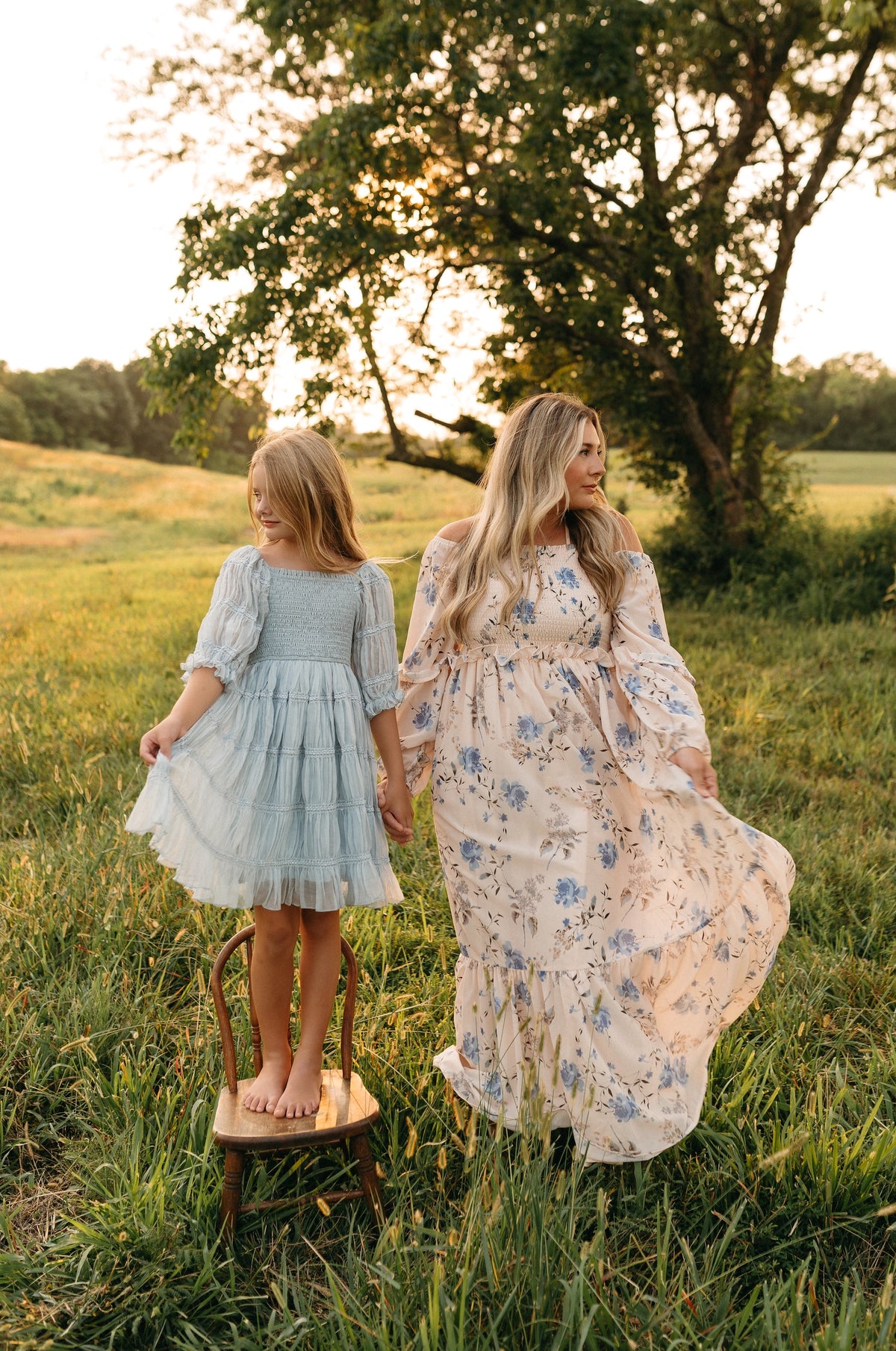 SS Girl's Dress Karina Dress (blue chiffon)