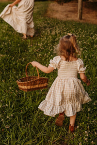 SS Girl's Dress Karina Dress (tan gingham)