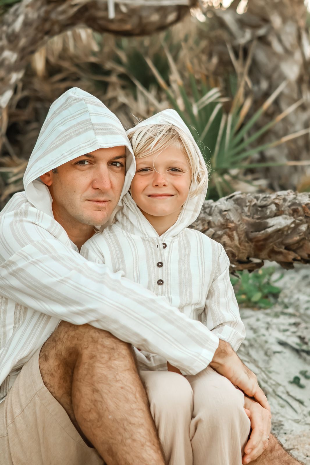 SS Men's Top Men's Knox Hoodie (desert stripe linen)