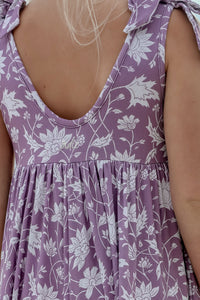 LB Girl's Dress Liza Maxi (lilac blooms)