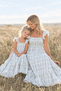 SS Girl's Dress Marabella Dress (blue mist floral)
