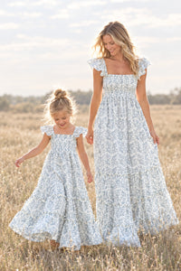 SS Girl's Dress Marabella Dress (blue mist floral)