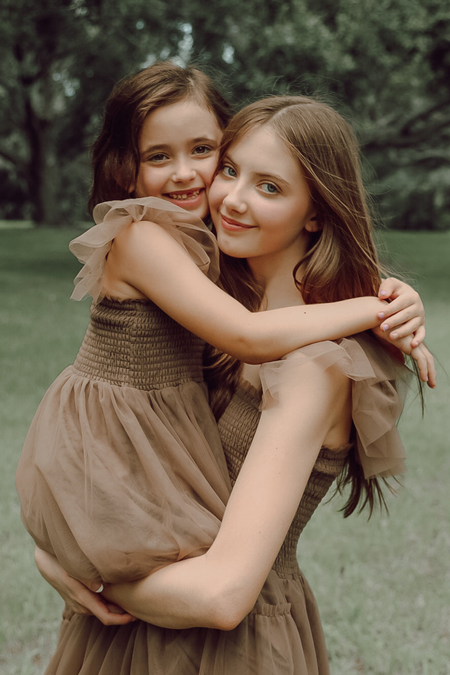 SS Girl's Dress Marabella Dress (mocha tulle)